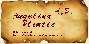 Angelina Plintić vizit kartica